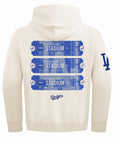 Pro Standard Los Angeles Dodgers Home Team Drop Shoulder Egg Shell Hoody