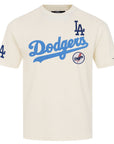Pro Standard Los Angeles Dodgers Home Team Drop Shoulder Egg Shell Tee