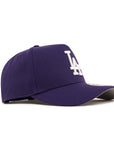 Los Angeles Dodgers Purple On White 9Forty A-Frame Snapback