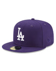 Los Angeles Dodgers Purple On White 59Fifty Fitted