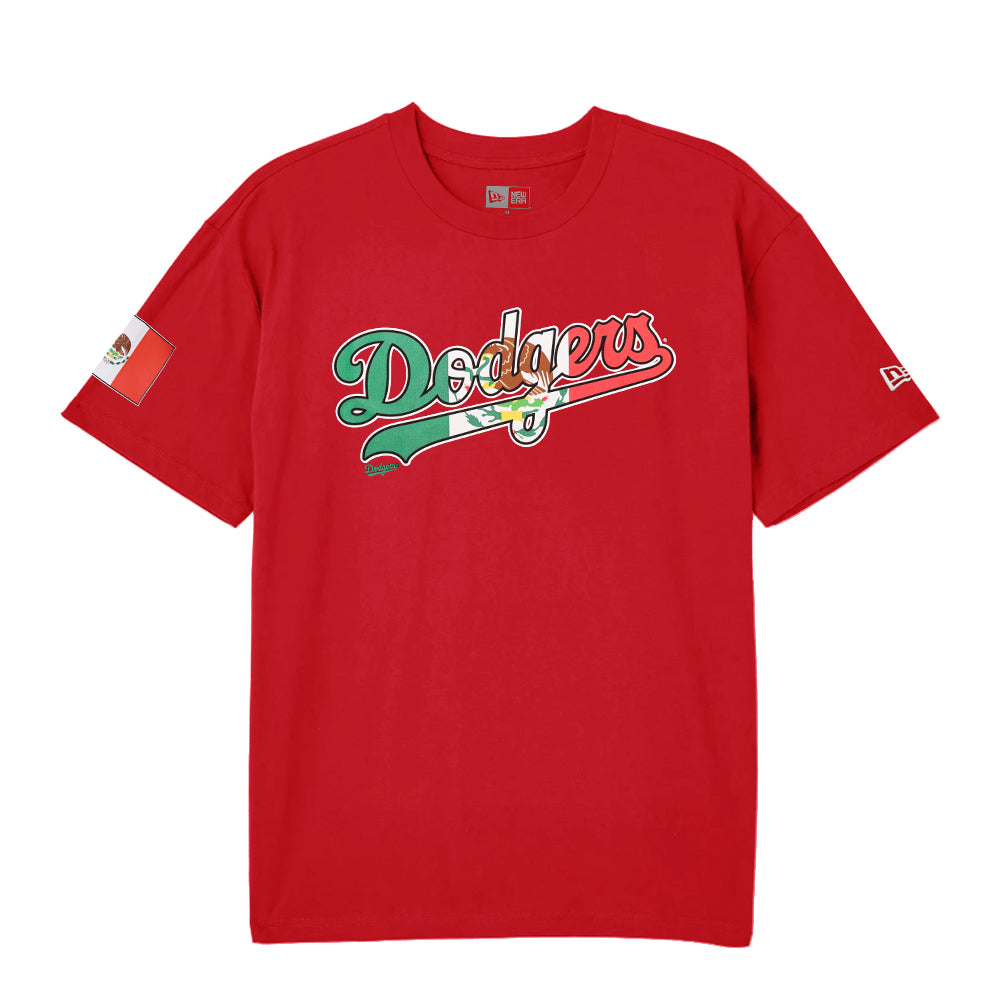 New Era Los Angeles Dodgers Mexico Red Wordmark Tee – CROWN New Era Los Angeles Dodgers Mexico Red Wordmark Tee – CROWN