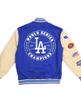 Los Angeles Dodgers Blue Tan 2 Tone Reversible Twill Jacket