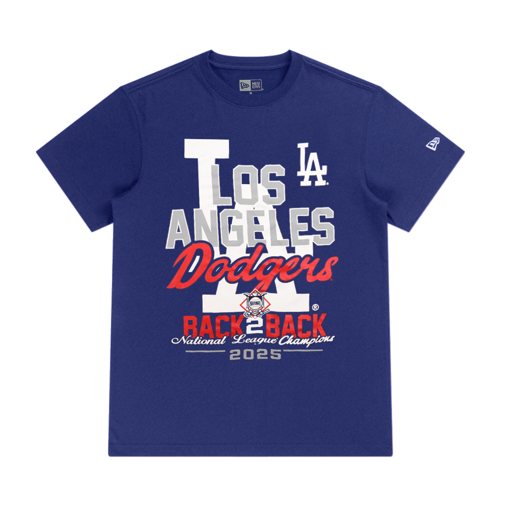 New Era Los Angeles Dodgers 2025 Back 2 Back National League Champions Tee