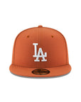 Los Angeles Dodgers Rust Orange On White 59Fifty Fitted