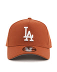 Los Angeles Dodgers Rust Orange On White 9Forty A-Frame Snapback