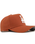 Los Angeles Dodgers Rust Orange On White 9Forty A-Frame Snapback