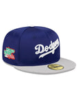 Los Angeles Dodgers Wordmark Satin Royal Gray 2 Tone 1981 World Series SP 59Fifty Fitted