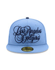 Los Angeles Dodgers Sky Blue Script Blue Heaven On Earth SP 59Fifty Fitted