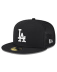 Los Angeles Dodgers Black On White Trucker 59Fifty Fitted