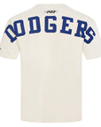 Pro Standard Los Angeles Dodgers Wingspan Drop Shoulder Egg Shell White Tee