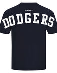 Pro Standard Los Angeles Dodgers Wingspan Drop Shoulder Navy White Tee