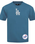 Pro Standard Los Angeles Dodgers Wingspan Drop Shoulder Steel Blue White Tee