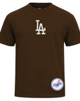 Pro Standard Los Angeles Dodgers Wingspan Drop Shoulder Brown White Tee