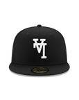 Los Angeles Dodgers Black On White Upside Down Logo 59Fifty Fitted