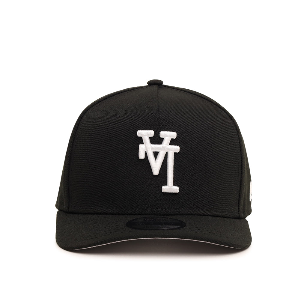 Los Angeles Dodgers Upside Down Black On White 9Fifty A-Frame Snapback