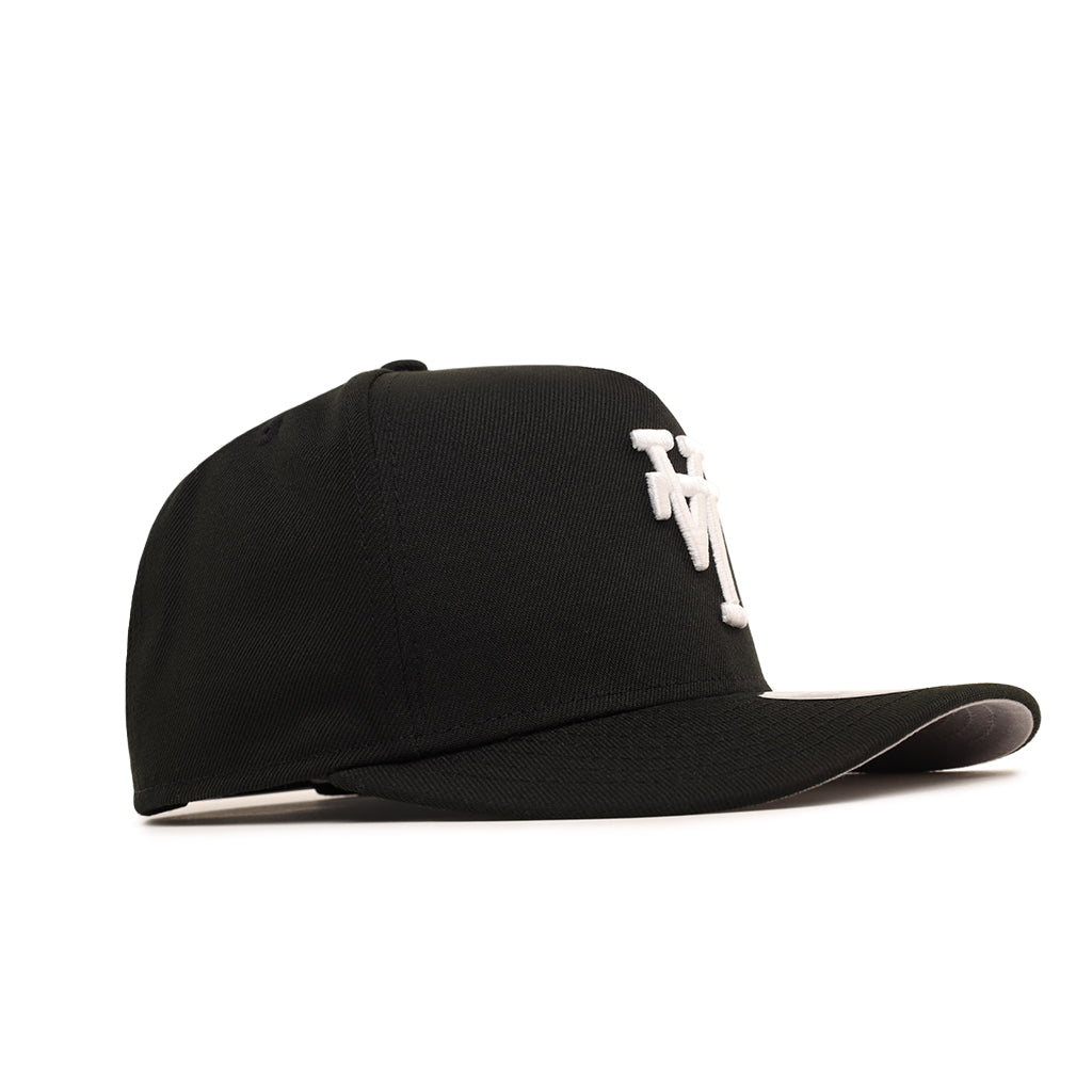 Los Angeles Dodgers Upside Down Black On White 9Fifty A-Frame Snapback