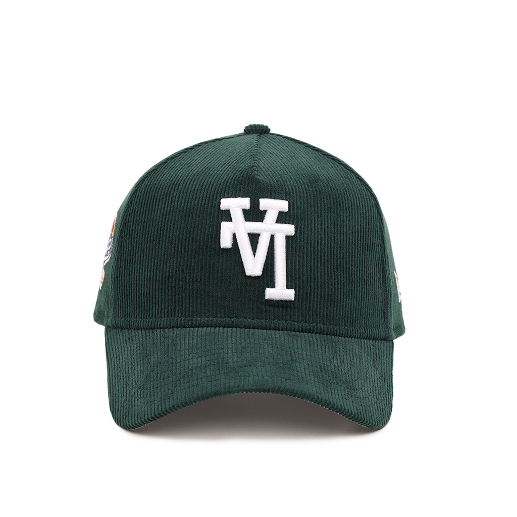 Los Angeles Dodgers Upside Down Corduroy Dark Green On White 100th