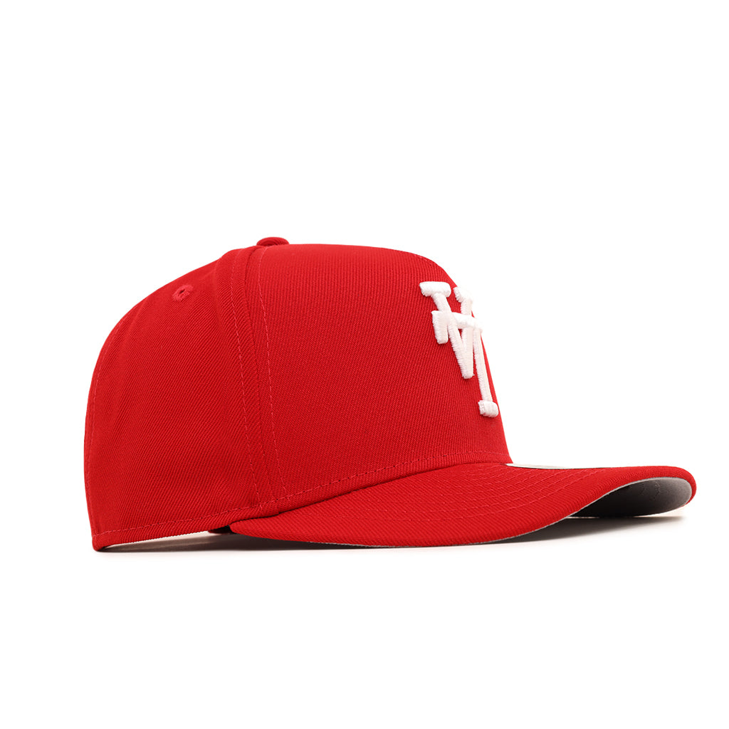 Los Angeles Dodgers Upside Down Scarlet Red On White 9Fifty A-Frame Snapback