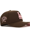 Los Angeles Dodgers Brown On Pink 100th Anniversary SP 9Forty A-Frame Snapback