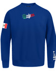 Pro Standard Los Angeles Dodgers Mexico Wingspan Drop Shoulder Royal Blue Crewneck