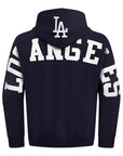 Pro Standard Los Angeles Dodgers Wingspan Drop Shoulder Navy White Hoody