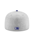 Los Angeles Dodgers Wordmark Script Heather Grey Royal MLB 59Fifty Fitted Hat