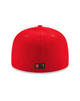 Los Angeles Dodgers Wordmark Script Scarlet Red Black MLB 59Fifty Fitted Hat
