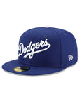 Los Angeles Dodgers Wordmark Script Royal MLB 59Fifty Fitted Hat