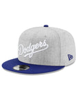 Los Angeles Dodgers Wordmark Heather Gray Royal 9Fifty Snapback