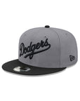Los Angeles Dodgers Wordmark Storm Gray Black 9Fifty Snapback