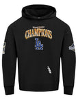 Pro Standard Los Angeles Dodgers 2024-2025 Back To Back World Series Champions Drop Shoulder Black Hood