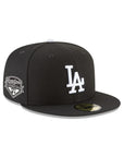 Los Angeles Dodgers Black On White 2025 World Series Champions Side Patch 59Fifty Fitted