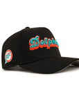 Miami Dolphins Wordmark Alternate Logo SP Black 9Forty A-Frame Snapback