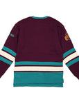 Mitchell & Ness Anaheim Ducks Heritage Lace Up Crew Vintage Logo NHL Jersey