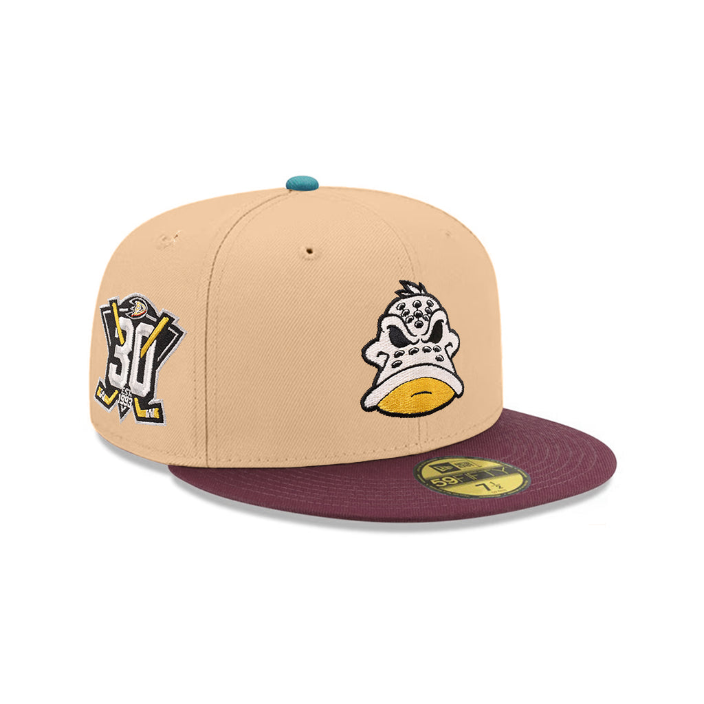 Anaheim Ducks Candied Pecan Plum 2 Tone 30th Anniversary SP NHL 59Fifty Fitted