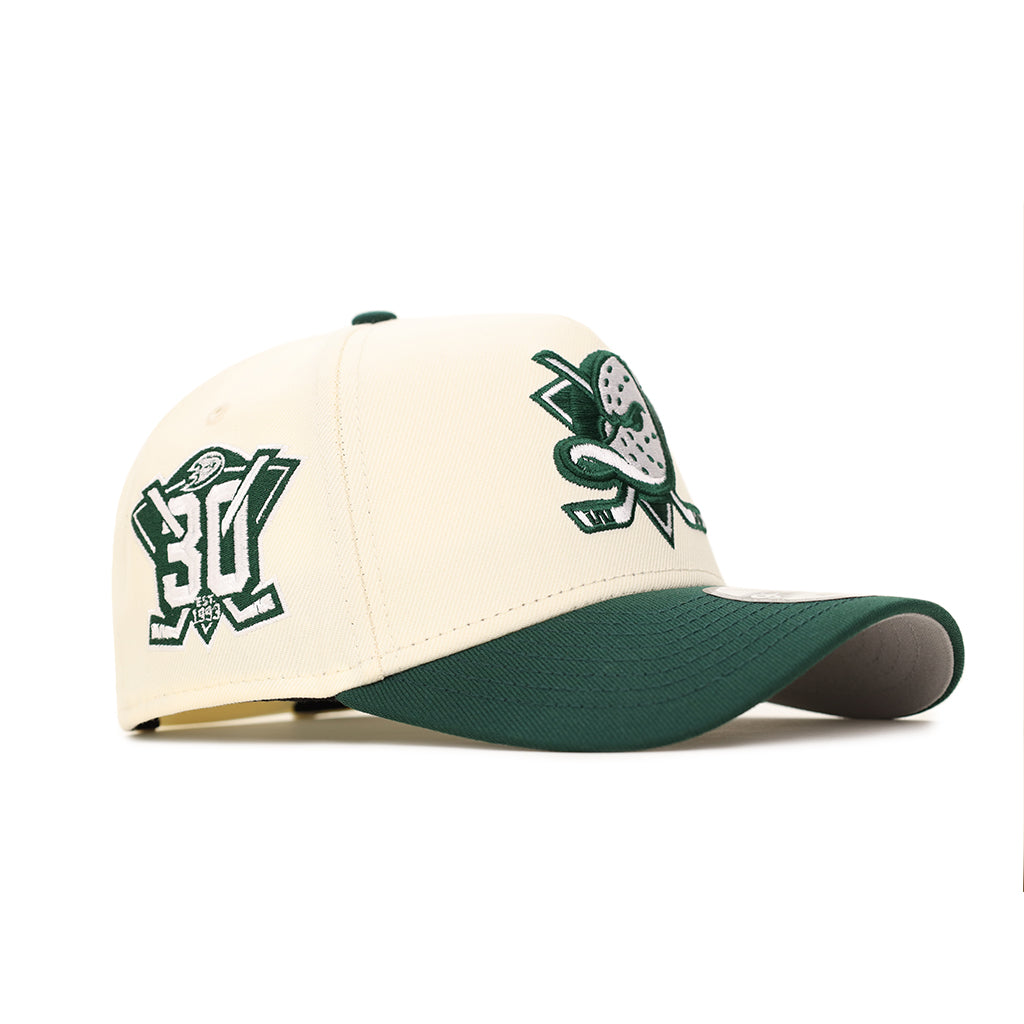 Anaheim Ducks Chrome Green 2 Tone 30th Anniversary SP NHL 9Forty A-Frame Snapback