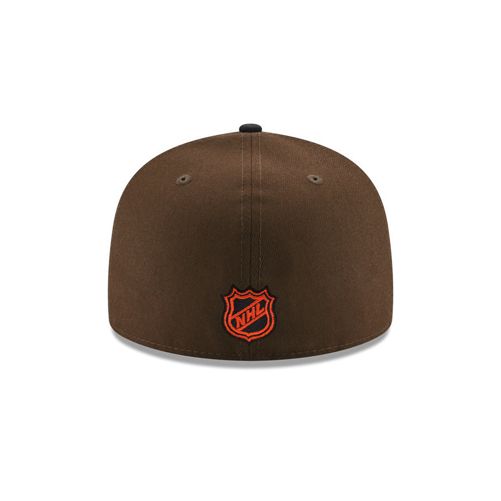 Anaheim Ducks Walnut Black 2 Tone Alternate Wordmark Logo SP NHL 59Fifty Fitted