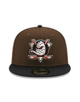 Anaheim Ducks Walnut Black 2 Tone Alternate Wordmark Logo SP NHL 59Fifty Fitted
