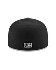 Myrtle Beach Pelicans MiLB Black on White 59Fifty Fitted