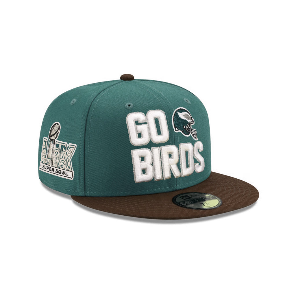 Philadelphia Eagles Green Walnut 2 Tone LIX Super Bowl SP 59Fifty Fitted