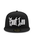 East Los Old English Graffiti Font Black on White 59Fifty Fitted