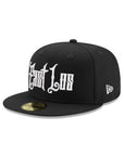 East Los Old English Graffiti Font Black on White 59Fifty Fitted