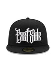 East Side Old English Graffiti Font Black on White 59Fifty Fitted