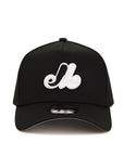 Montreal Expos Black On White 9Forty A-Frame Snapback