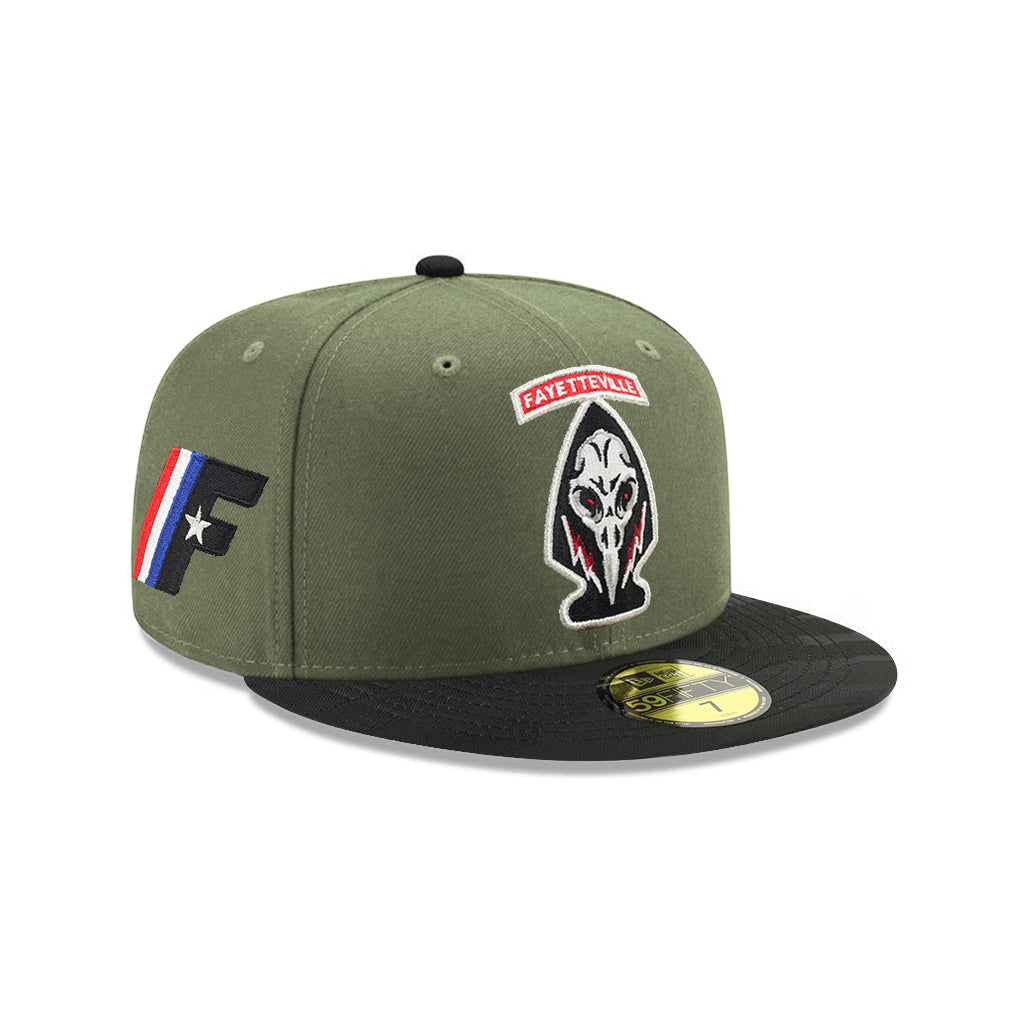 Fayetteville Woodpeckers Olive Black Camo 2 Tone Alternate Logo