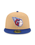 Cleveland Guardians Candied Pecan Blue 2 Tone Goodyear Ballpark SP 59Fifty Fitted