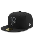 Generales De Durango Club De Beisbol Black On Black White Outline 59Fifty Fitted