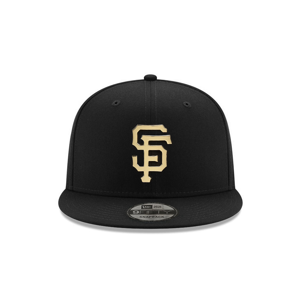 San Francisco Giants Black Gold Metal Badge 9Fifty Snapback CROWN MINDED