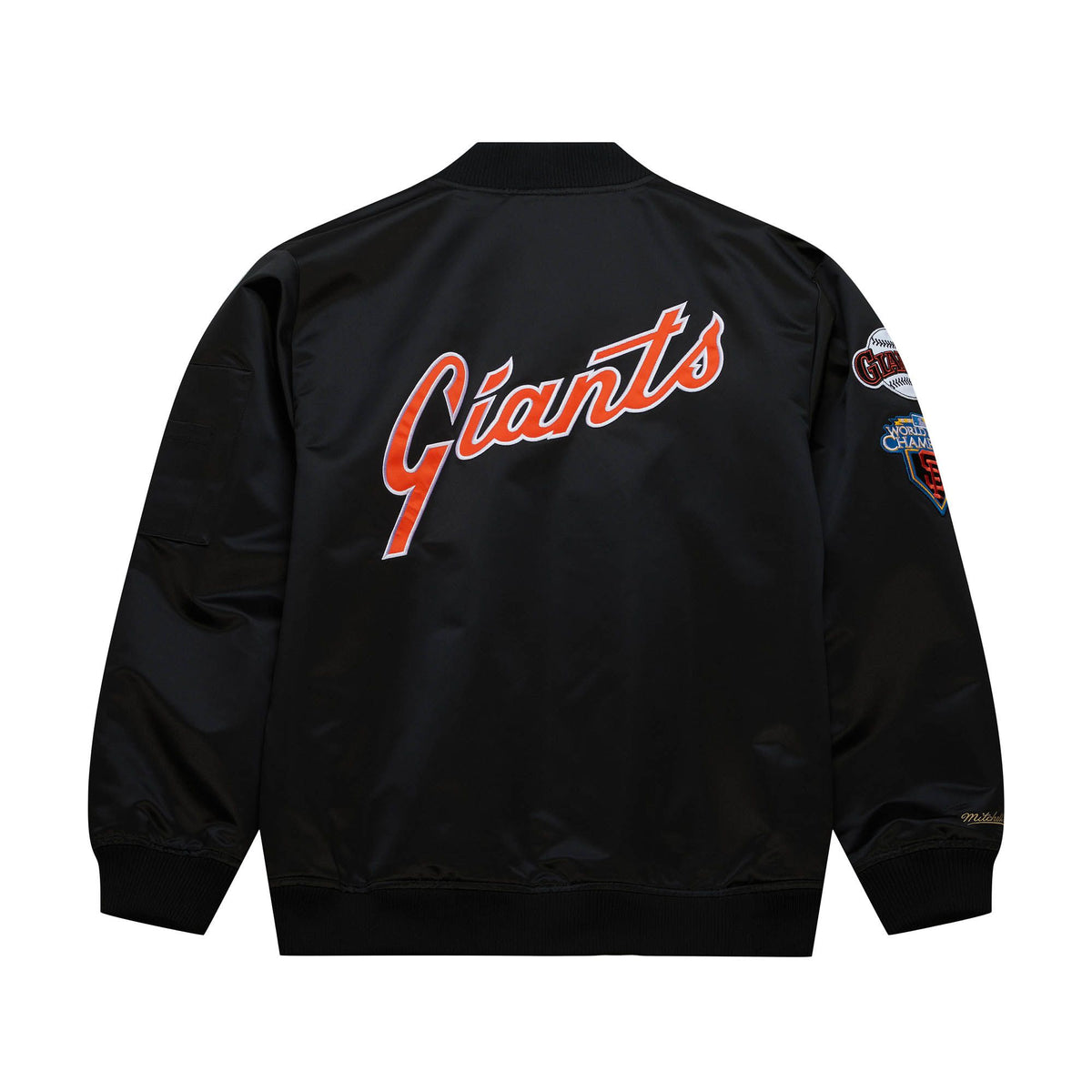Mitchell & Ness San Francisco Giants Lightweight Satin Bomber Jacket CROWN MINDED