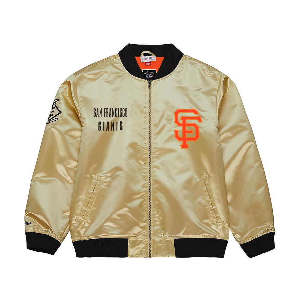 Mitchell & Ness San Francisco Giants Lightweight Gold Satin Jacket